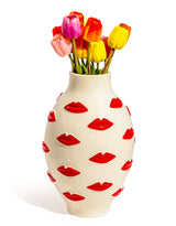 Large Multi Red Lips Vase - NCP17