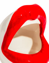 Ceramic Open-Mouthed Red Lips Storage Jar - CRT132