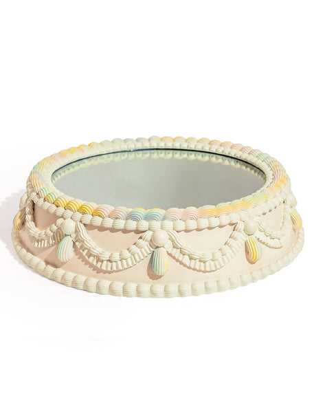 Decorative Piped Iced Cake Wall Mirror / Cake Stand - CRT129