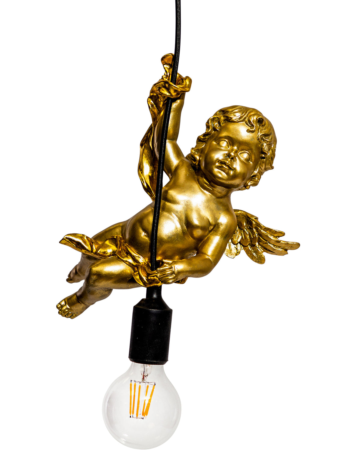 Antique Gold Cherub Ceiling Pendant - BD186