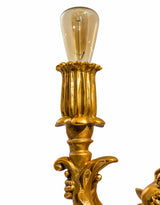 Antique Gold Standing Cherub Table Lamp - BD188