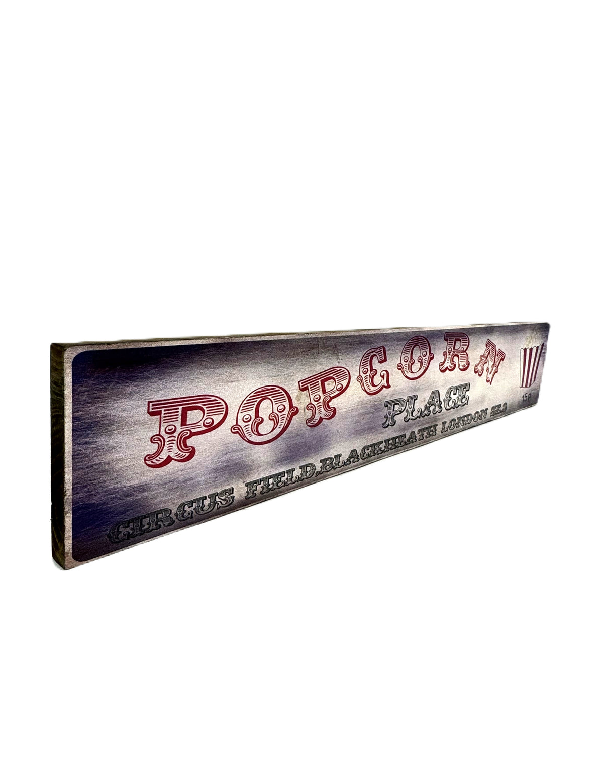 Antiqued Popcorn Wooden Wall Sign - RVW15