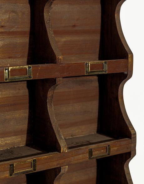 Rustic Wooden "Arundel" 15 Pigeon-Hole Wall Storage Unit - LWS10