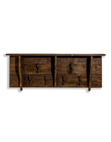 Rustic Wooden "Arundel" Multi Coat Hook Wall Unit - LWS12