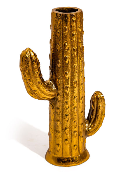 Aluminium Gold Cactus Stem Vase - BAR22