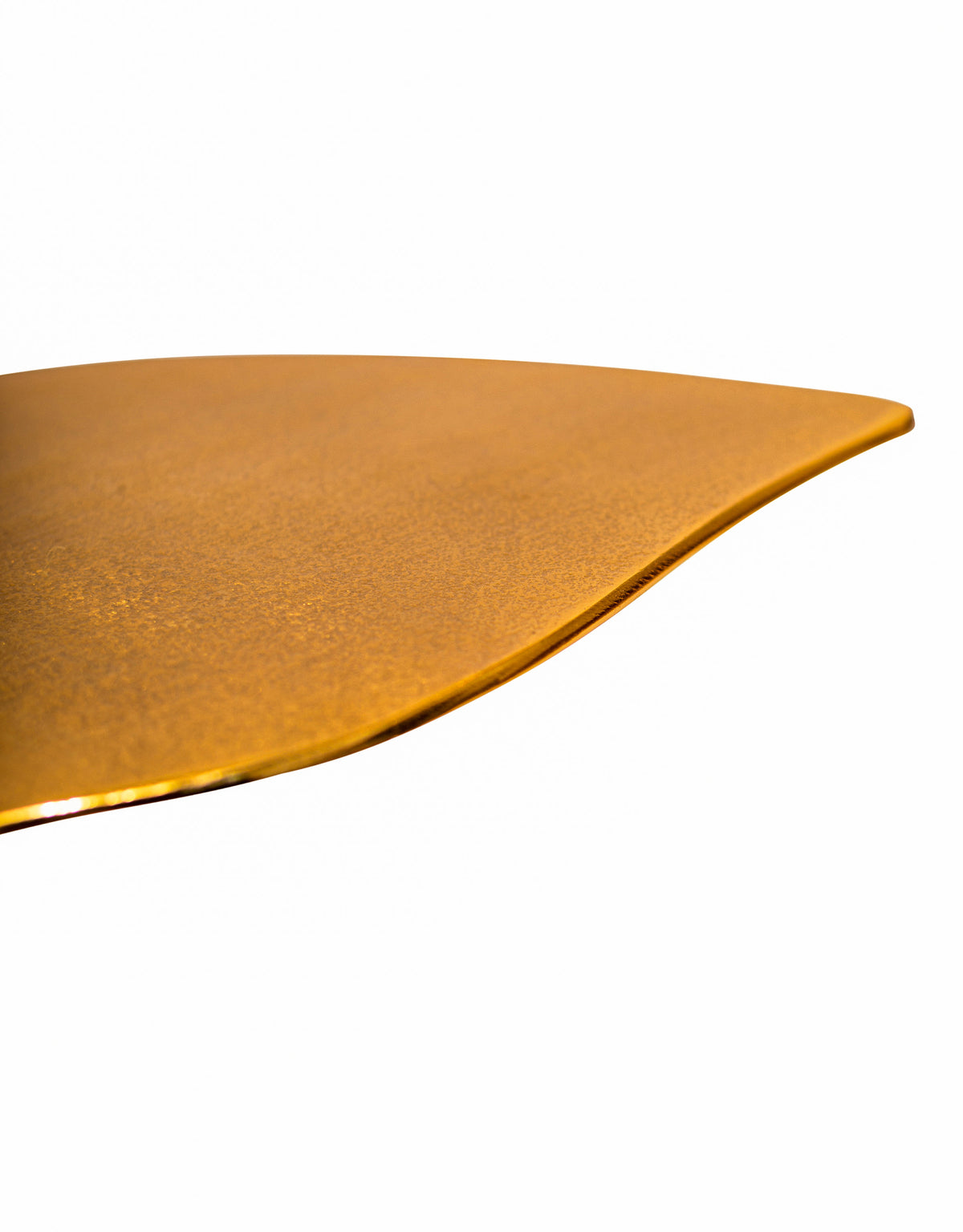 Gold Aluminium Whale Tail Side Table - BAR23