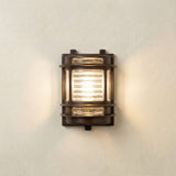 solid antique brass wall light 210mm x 140mm