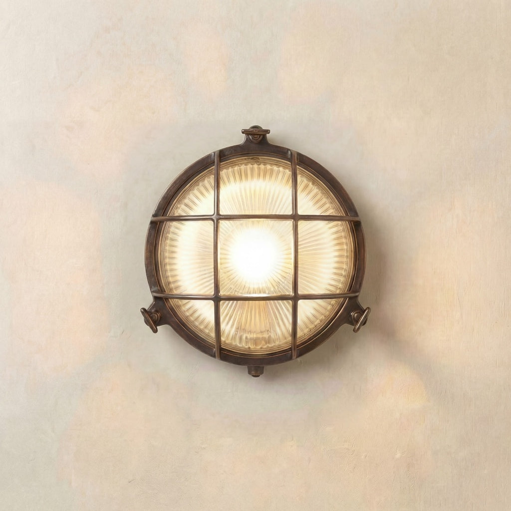solid brass large porthole bulkhead antique brass
