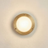 Navigator Solid Brass Plain Compact Mini Circular Bulkhead - Raw Brass