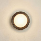 Navigator Solid Brass Plain Compact Mini Circular Bulkhead – Antique Brass