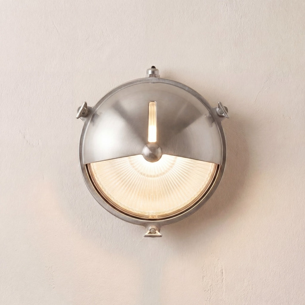 Navigator Solid Brass Eyelid Porthole Bulkhead - Satin Nickel