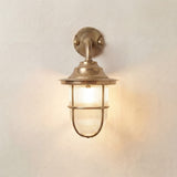 Navigator Goose Neck Wall Lantern - Raw Brass