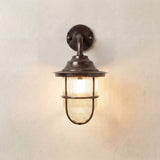 Navigator Goose Neck Wall Lantern - Antique Brass