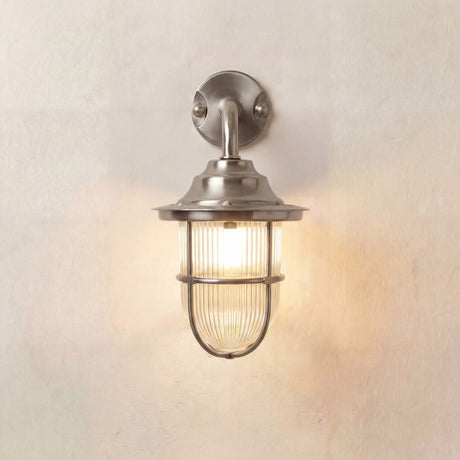 Navigator Goose Neck Wall Lantern - Satin Nickel