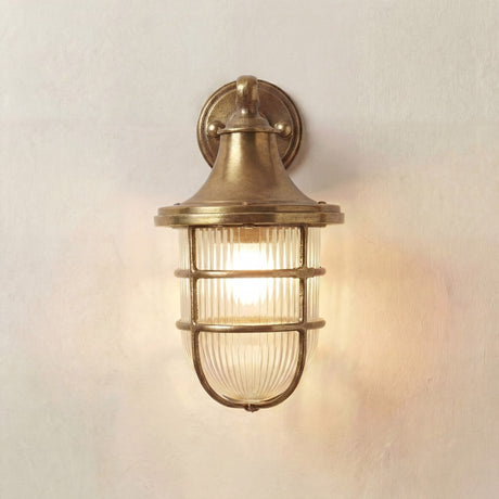Navigator Large Wall Lantern - Raw Brass