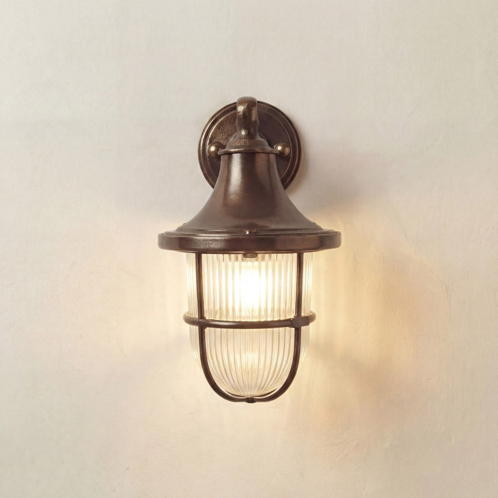 solid brass wall lantern antique brass