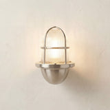 Navigator Small Wall Lantern Uplight - Satin Nickel