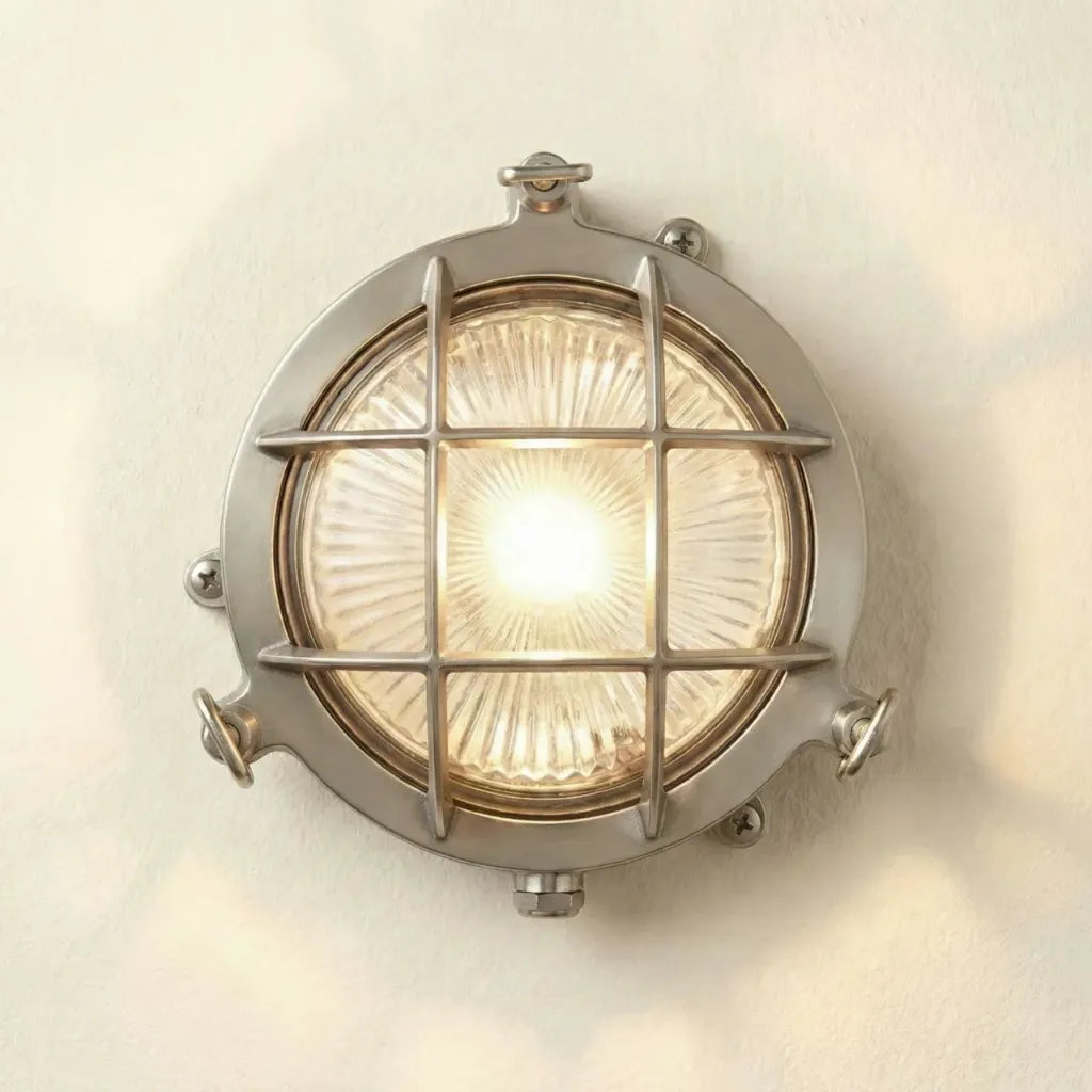 solid brass mini porthole bulkhead satin nickel