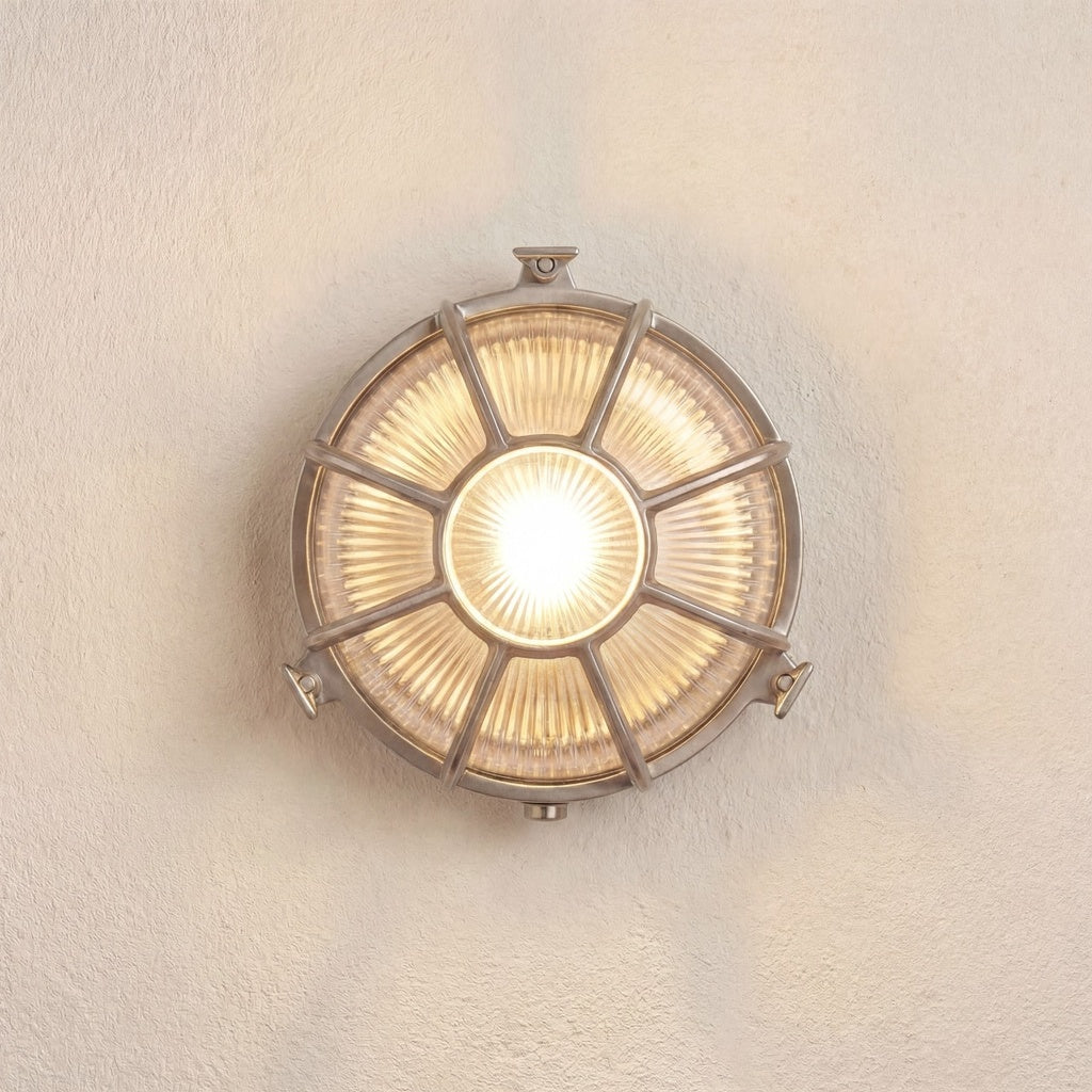 Grand Capstan solid brass extra large radial porthole satin nickel