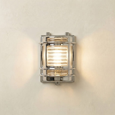 solid brass navigator wall light mirror nickel