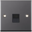 Selectric 7M-Pro Black Nickel 1 Gang Telephone Master Socket with Black Insert