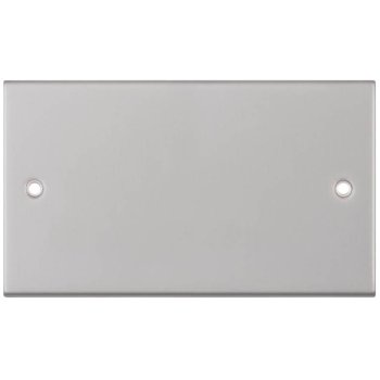 Selectric 5M Satin Chrome 2 Gang Blank Plate