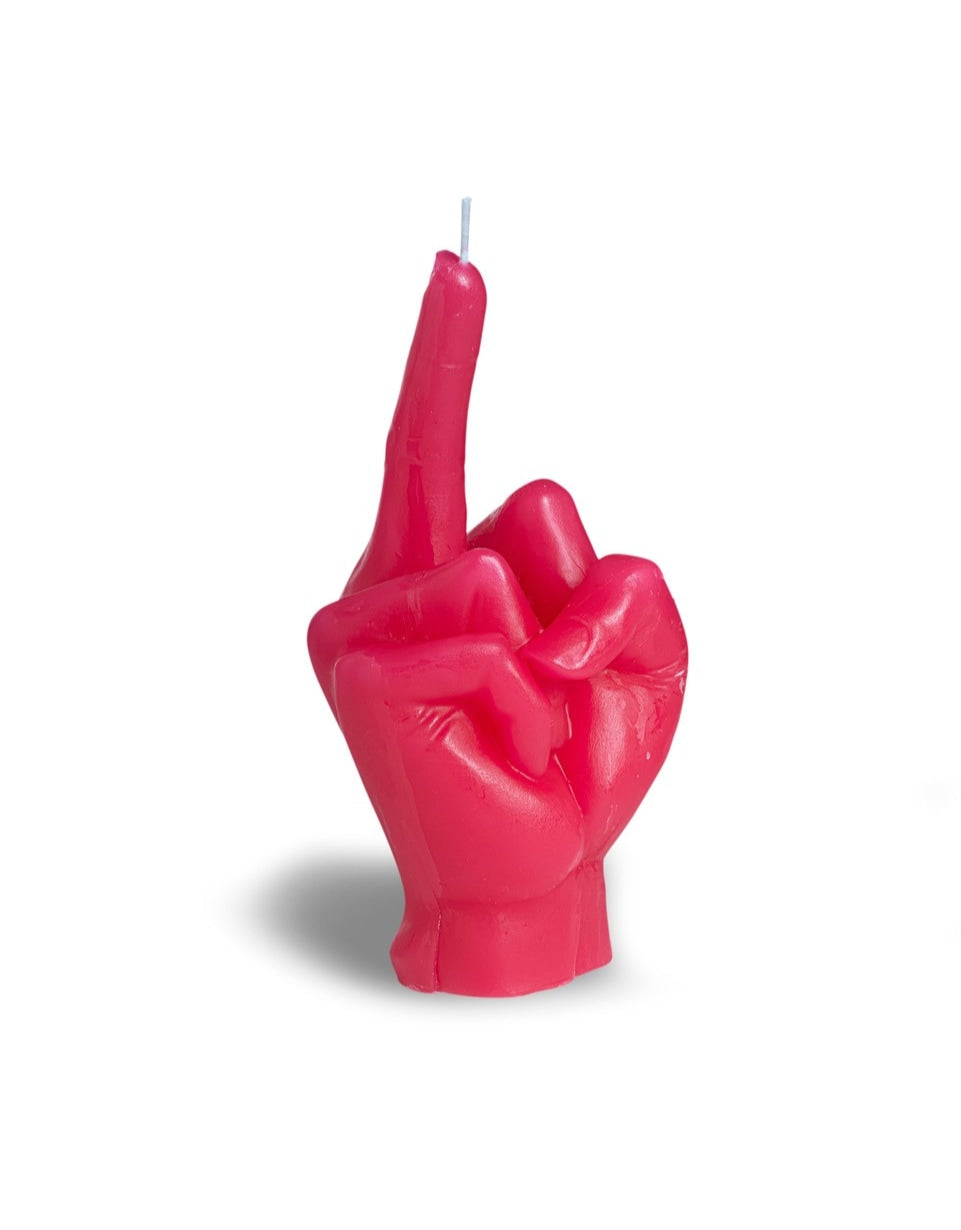Hot Pink Middle Finger Candle - CCC22