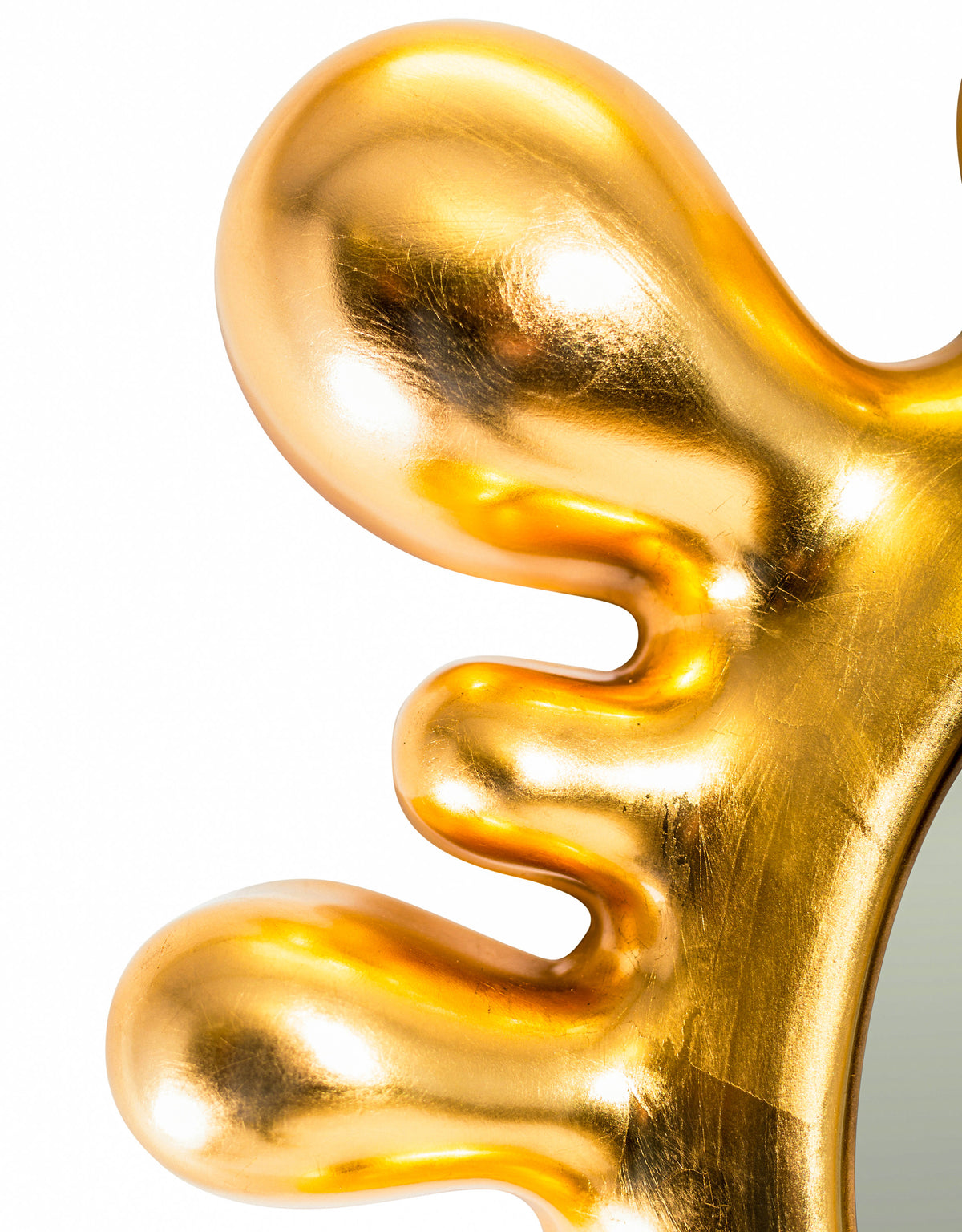 Large Gold "Splash" Wall Mirror - M416