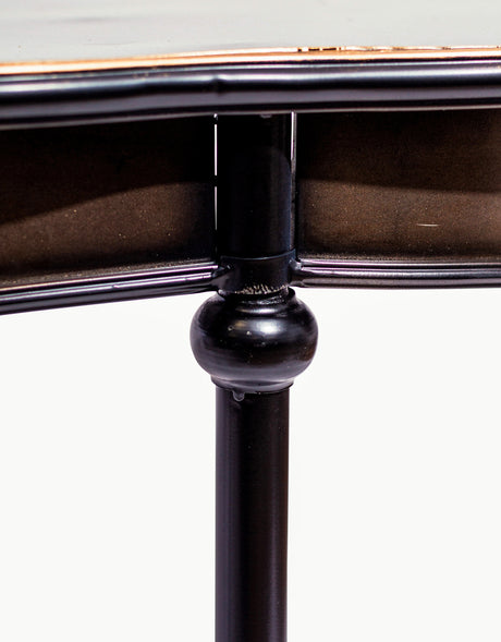 Black & Antique Gold "Orwell" Console Table - VRN38