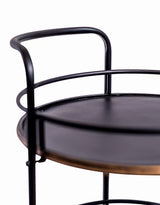 Antiqued Metal Drinks Trolley - VRN39