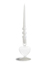 Clear Glass Heart Candle Holder - GW153