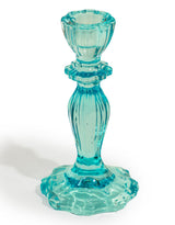 Light Blue Classic Glass Candle Holder - GW160