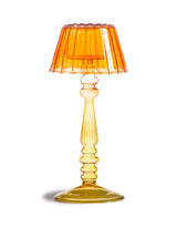 Orange/Yellow Lamp-Style Glass Tealight Holder - GW163