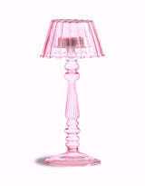Light Pink Lamp-Style Glass Tealight Holder - GW164