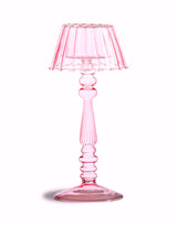 Light Pink Lamp-Style Glass Tealight Holder - GW164