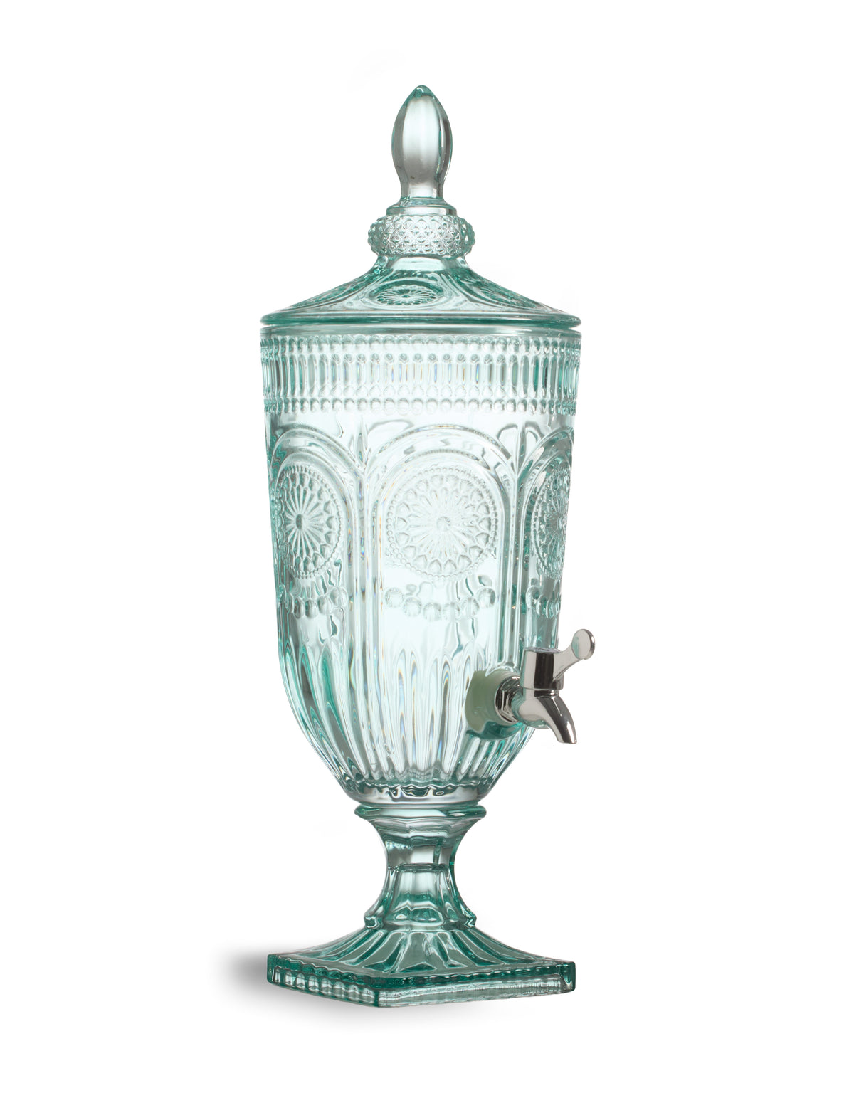 Teal Patterned 3-Litre Glass Drinks Server - GW165