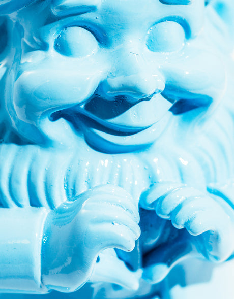 Medium Bright Blue "Heart Hands" Gnome Figure - FL132
