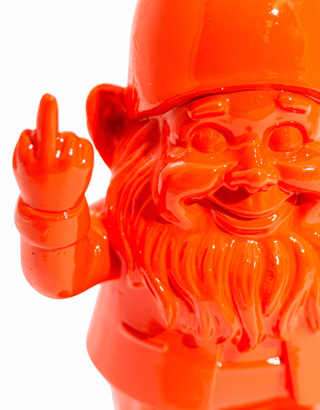 Small Bright Orange "Naughty Gnome" Figure - FL136