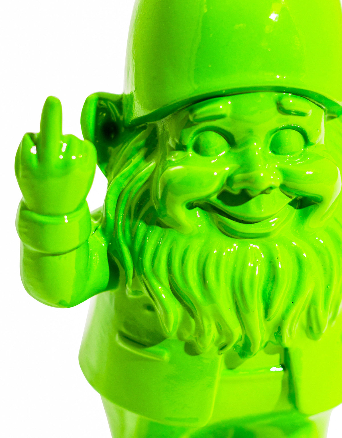 Small Bright Green "Naughty Gnome" Figure - FL138