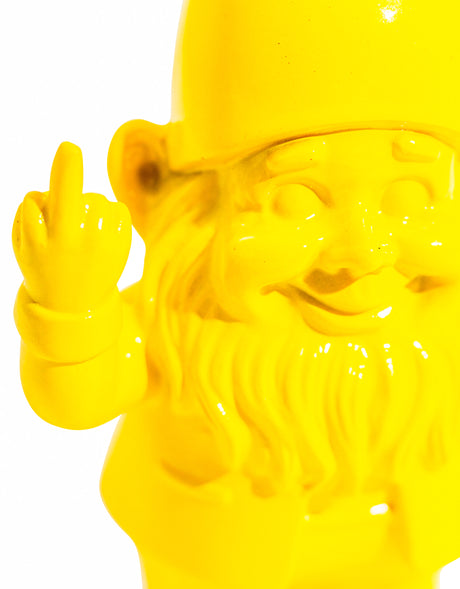 Small Bright Yellow "Naughty Gnome" Figure - FL140