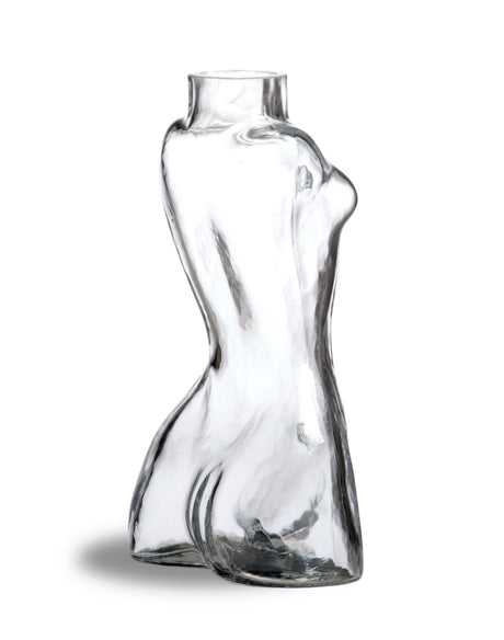Clear Female Body Glass Stem Vase - GW168