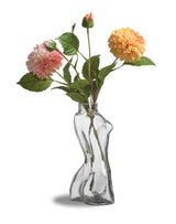 Clear Female Body Glass Stem Vase - GW168
