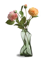 Green Female Body Glass Stem Vase - GW169