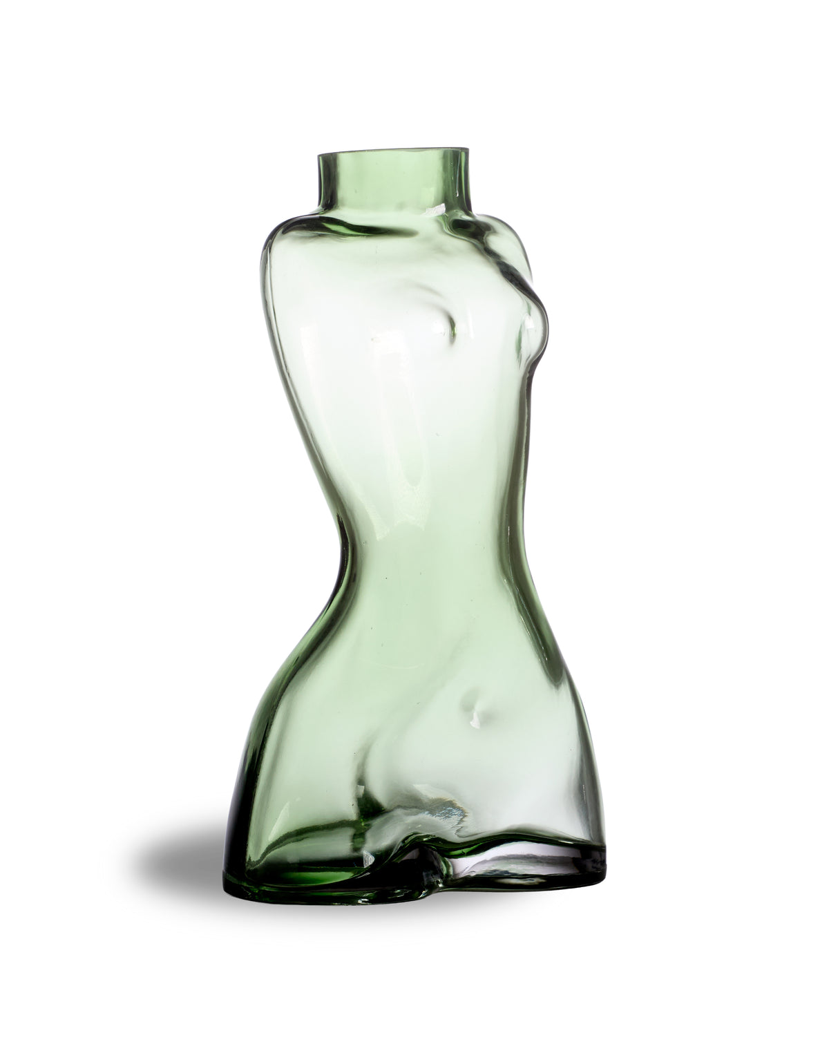 Green Female Body Glass Stem Vase - GW169