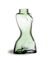 Green Female Body Glass Stem Vase - GW169