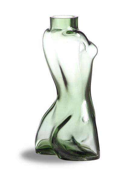 Green Female Body Glass Stem Vase - GW169