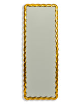 Extra Large Antique Gold Wave Wall / Lean-To Mirror - EM141