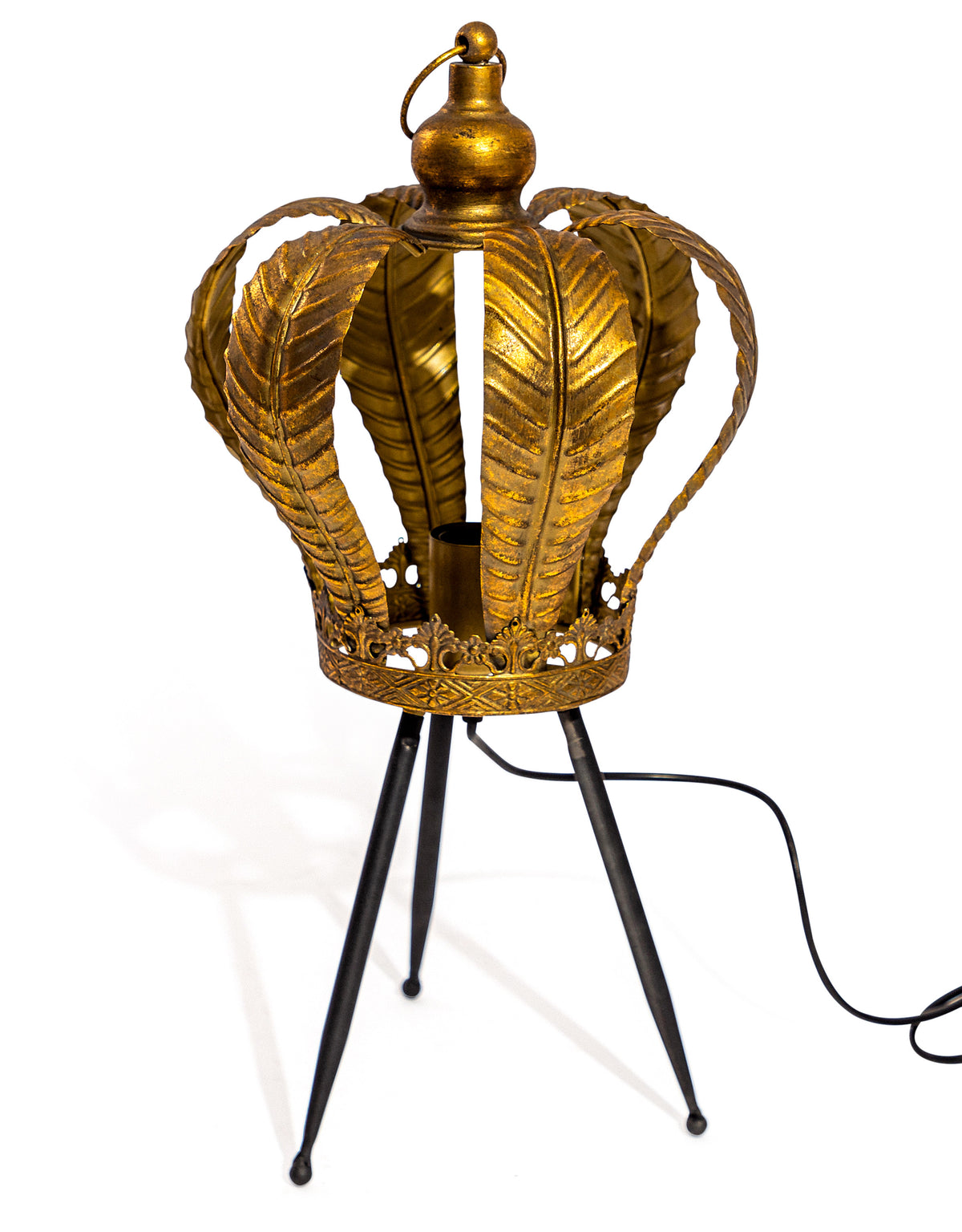 Gold Metal Crown Table Lamp - HLG18