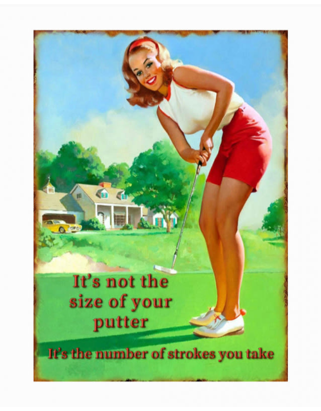 Large Retro Metal Golf Putter Wall Sign 50x70cm - FTR46