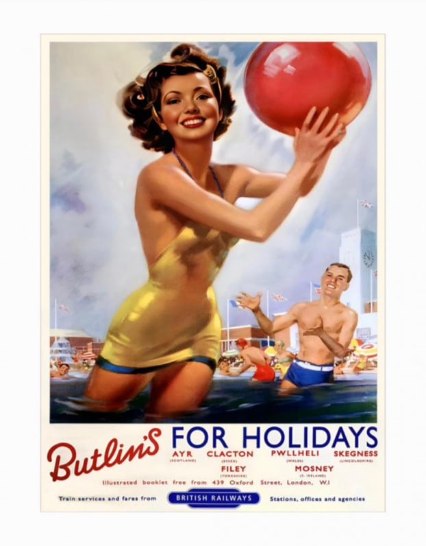 Large Retro Metal Holiday Wall Sign 50x70cm - FTR50
